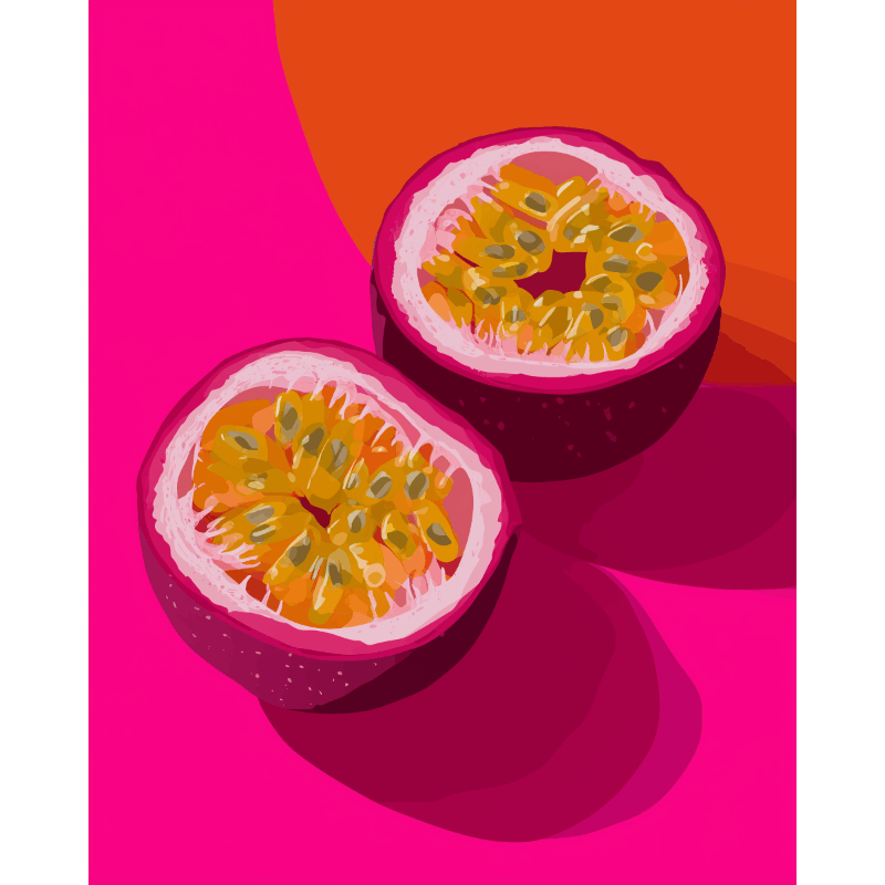 Pink Passion Fruit Burst - Paint by Numbers Kit