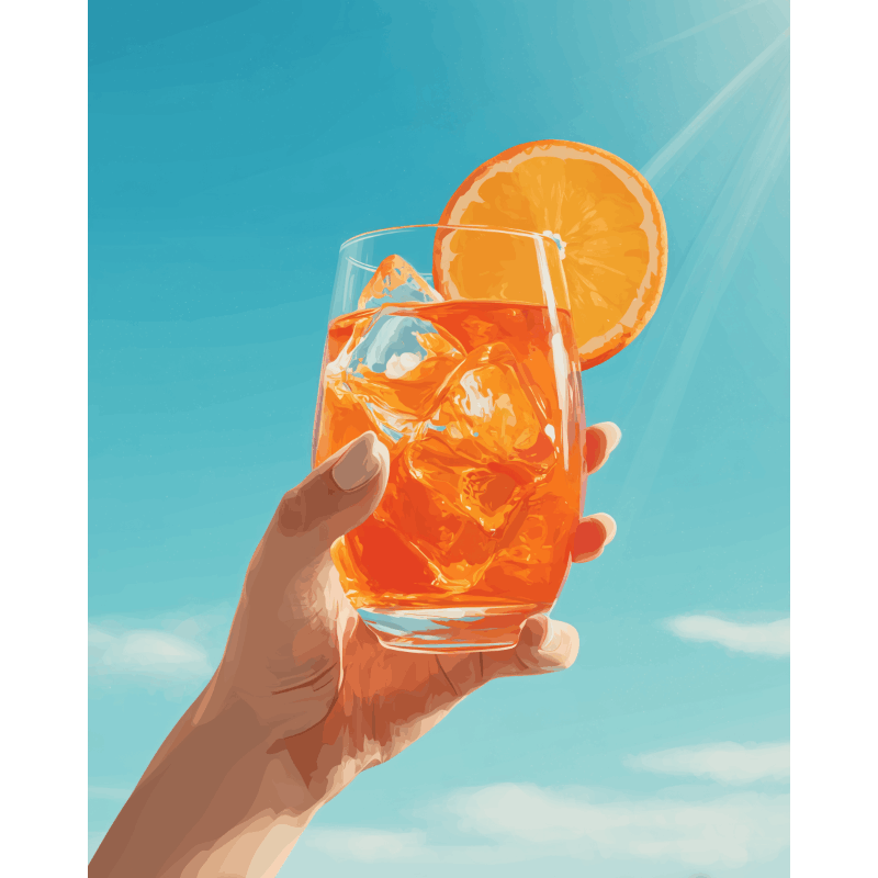 Poolside Citrus Cheers - Paint by Numbers Kit