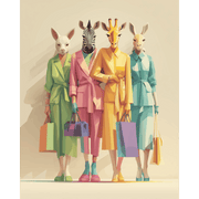 Fashionably Wild Giraffe - Paint by Numbers Kit