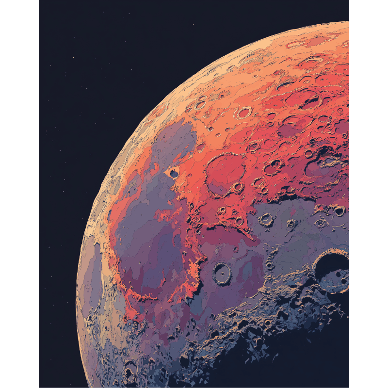Lunar Surface Serenity - Paint by Numbers Kit