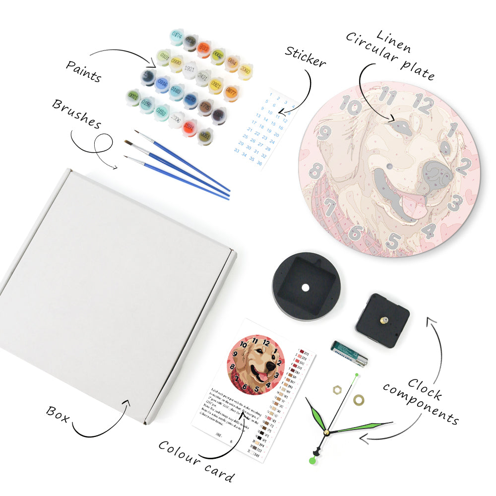 Playful Dog Clock – Happy Hours - Detail 5