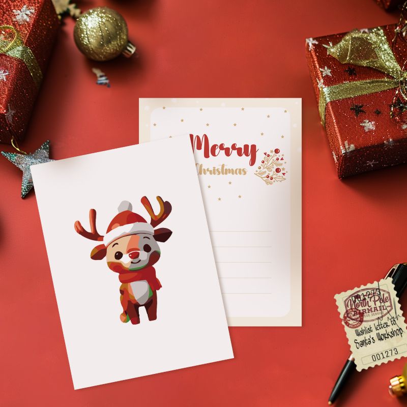 Festive Holiday Postcards | Paint by Number - Detail 2