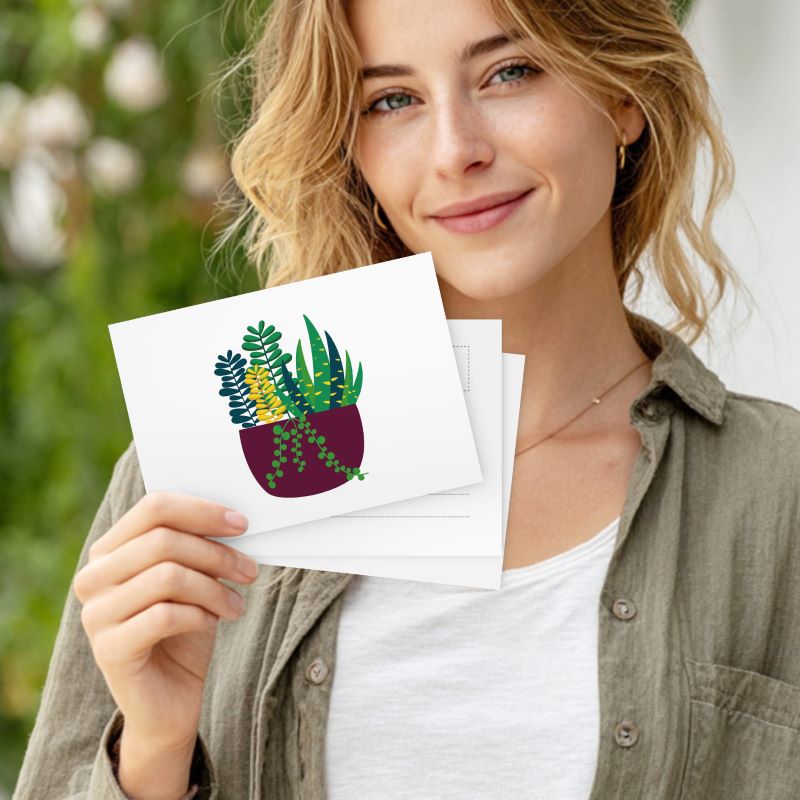 Green Oasis Houseplant Postcards - Detail 5