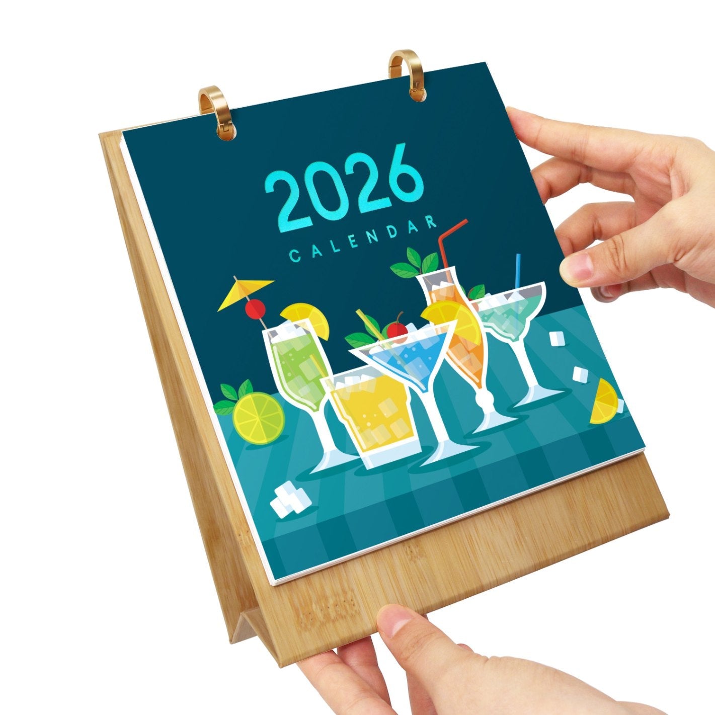 Elegant Cocktail Art Desk Calendar 2026 - Detail 2