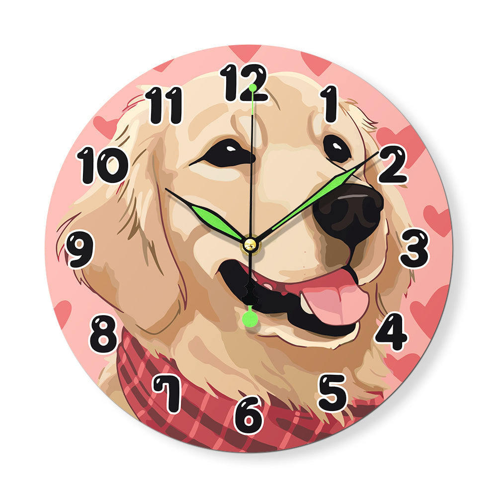 Playful Dog Clock – Happy Hours - Paint by Numbers Kit
