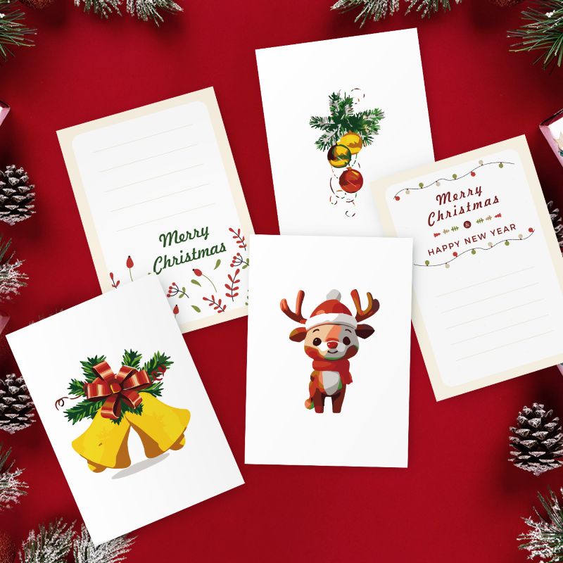 Festive Holiday Postcards | Paint by Number - Detail 3