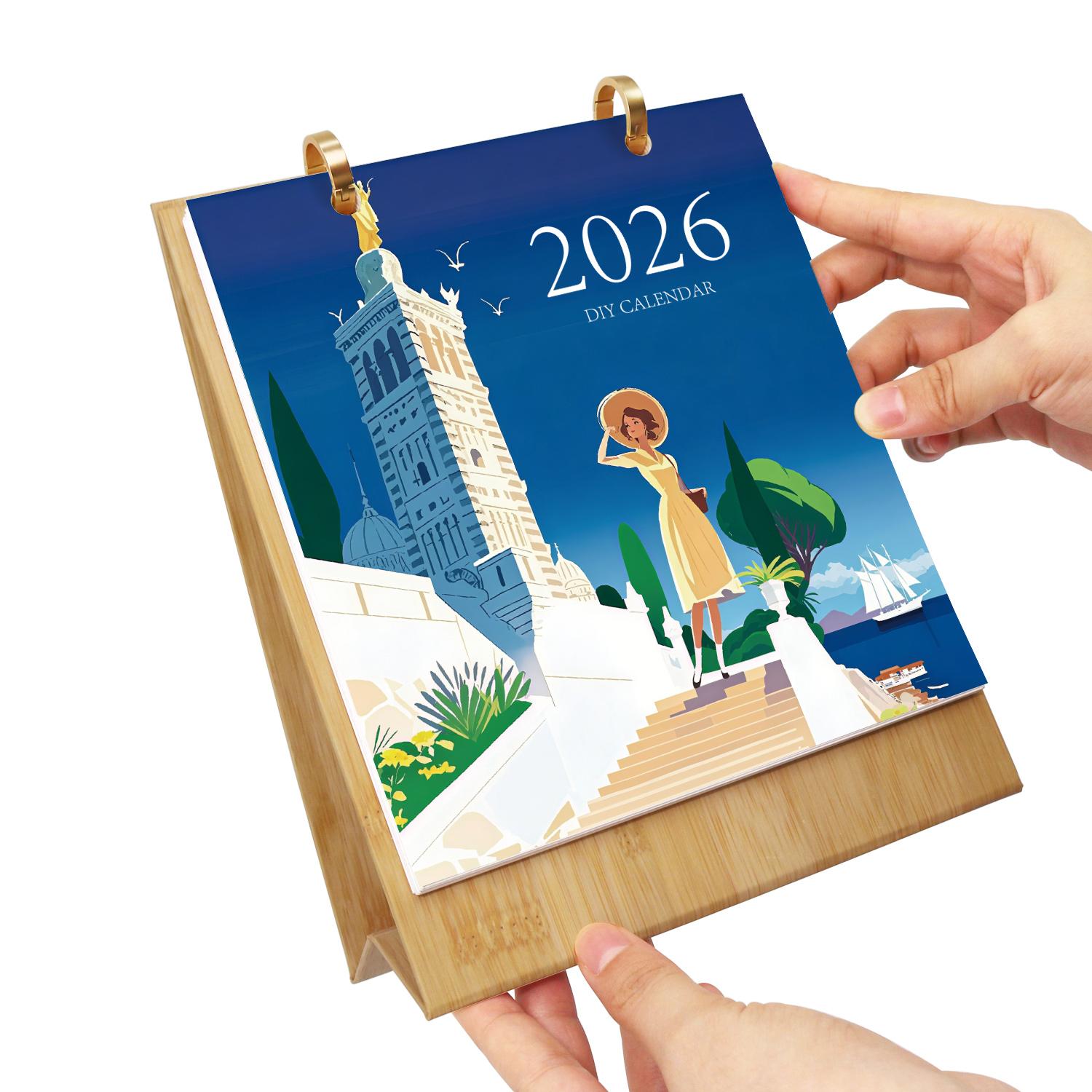 World Travel Scenic Desk Calendar 2026 - Detail 2