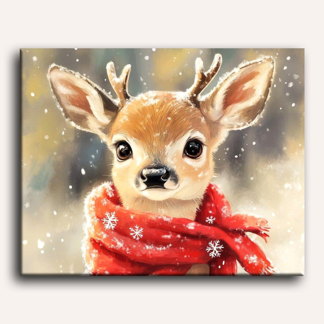 Gentle Deer in Winter - Detail 2