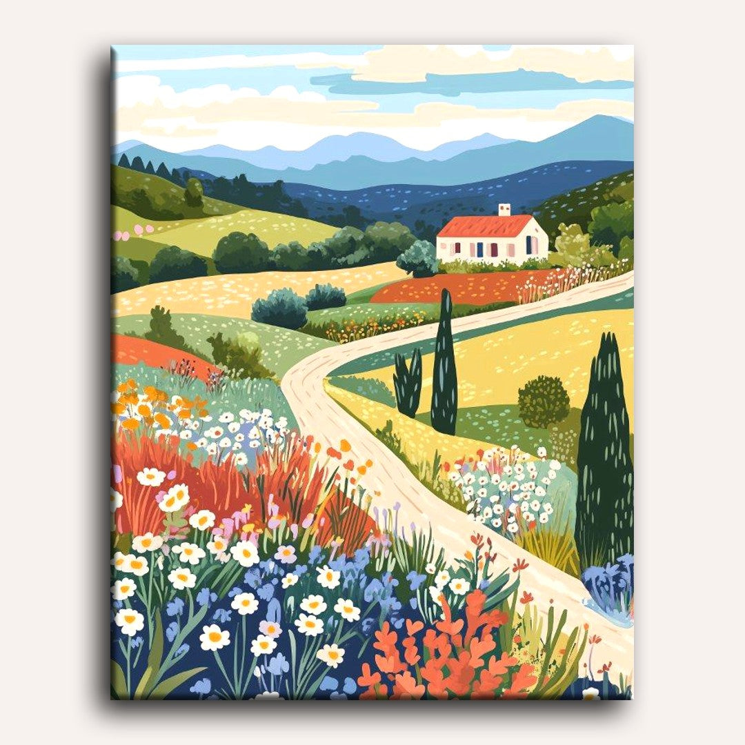 Sunlit Hilltop Landscape - Detail 2