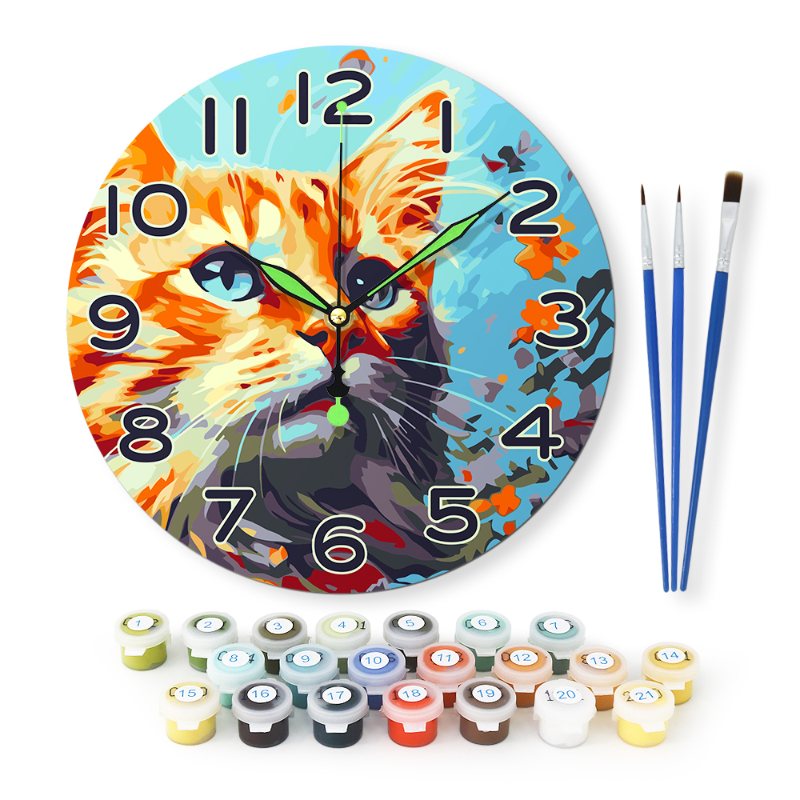 Charming Cat Clock – Artistic Timepiece - Detail 2