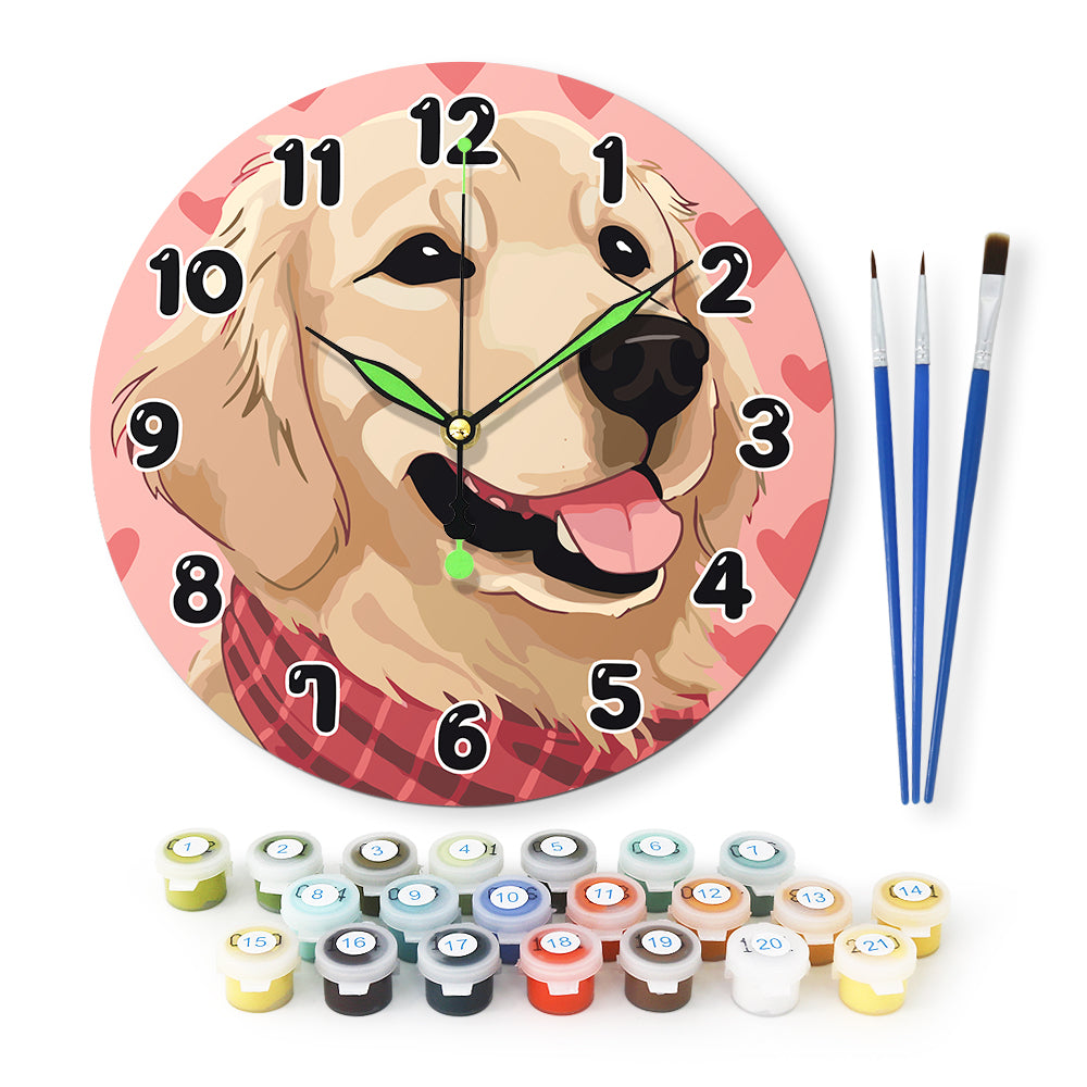 Playful Dog Clock – Happy Hours - Detail 2