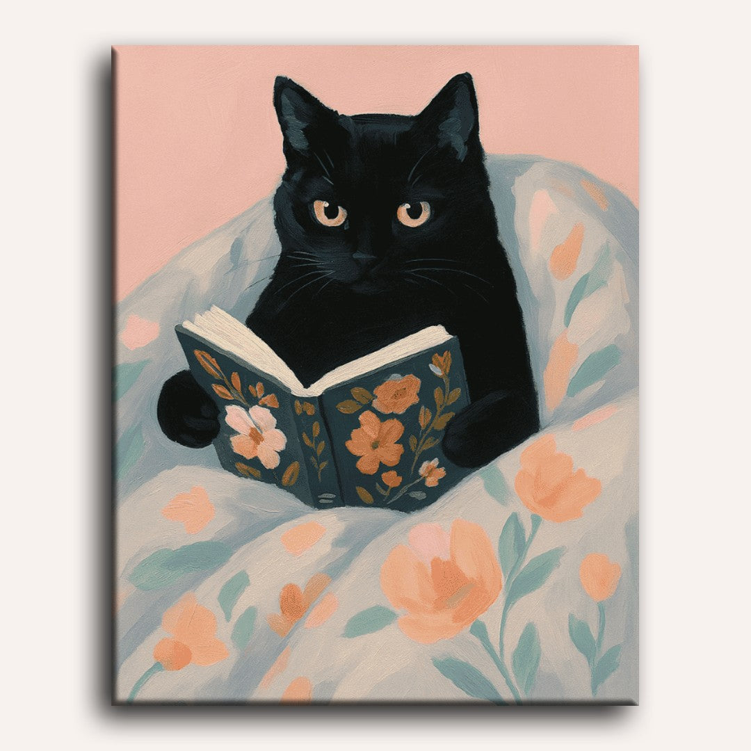 Cozy Reading Cat - Detail 2