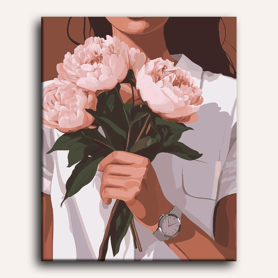 Elegant Peony Lady | Paint & Celebrate - Detail 2