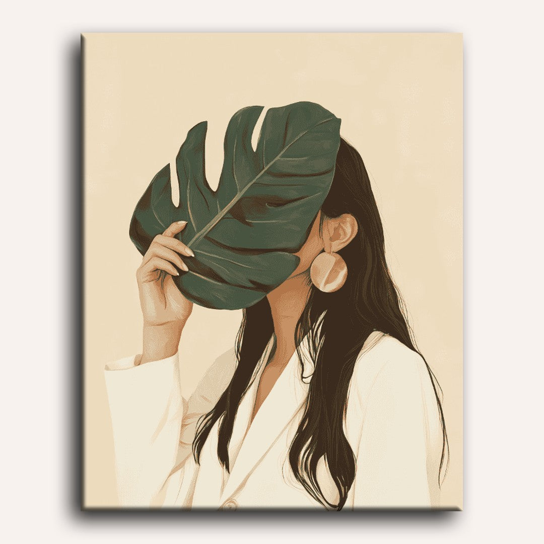 Woman Beneath the Leaves - Detail 2