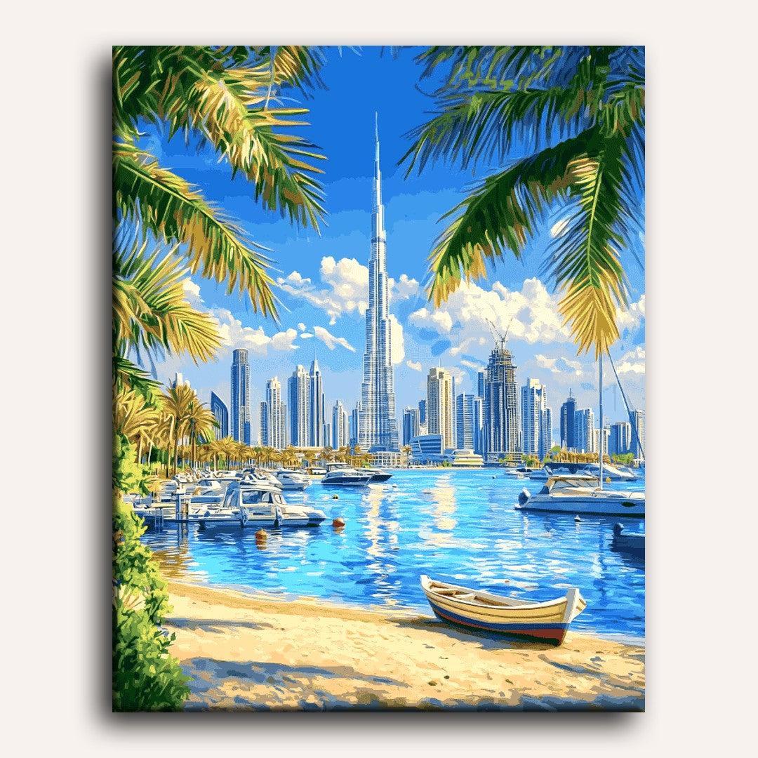Dubai Skyline: Tower over the Sea - Detail 2