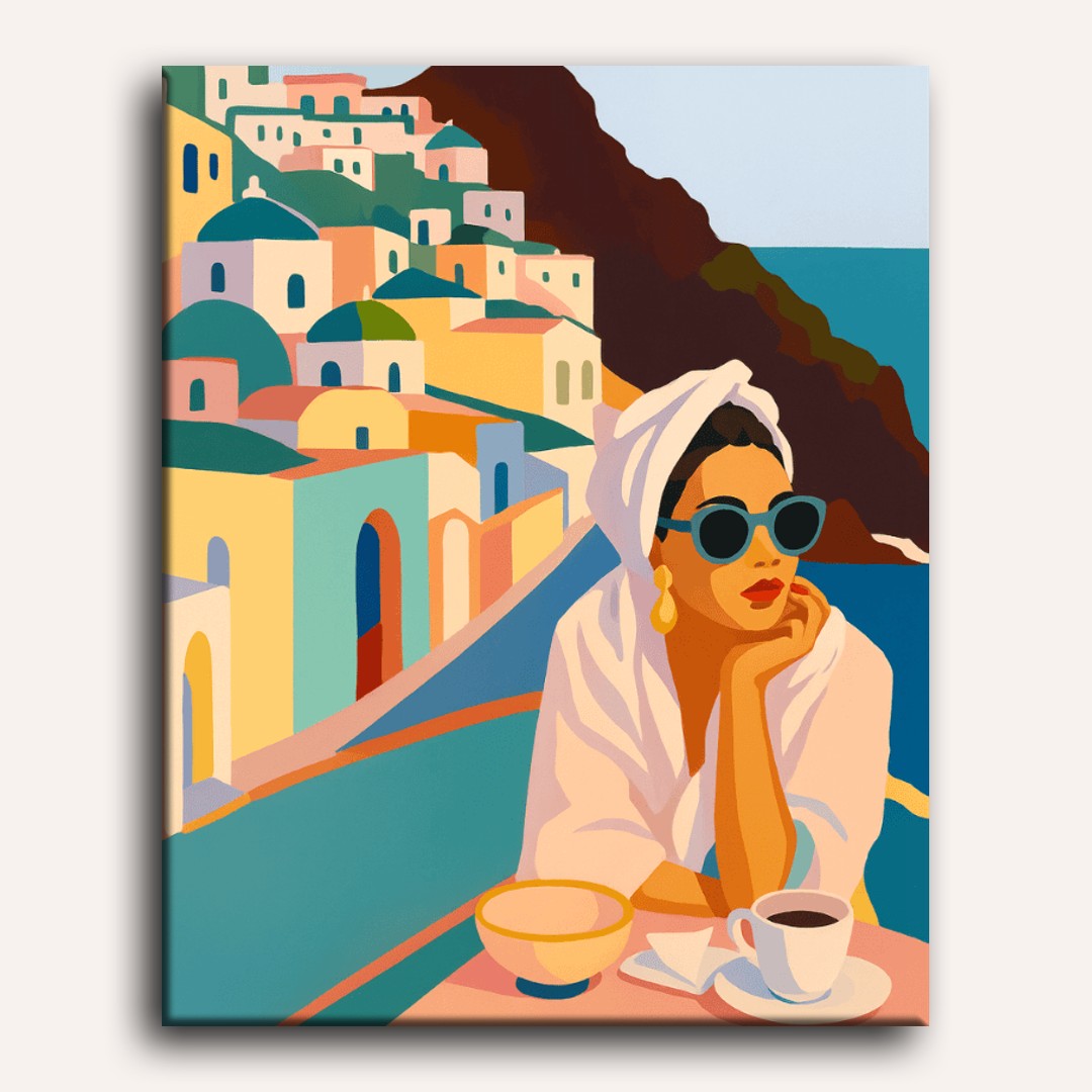 Santorini Lady in Bloom - Detail 2