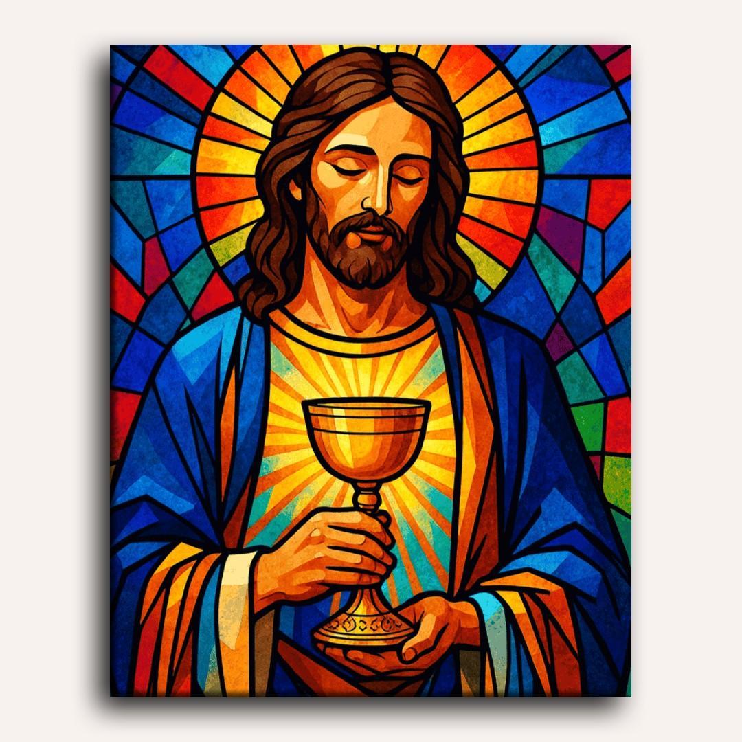 Stained Glass Savior | Paint by Number - Detail 2