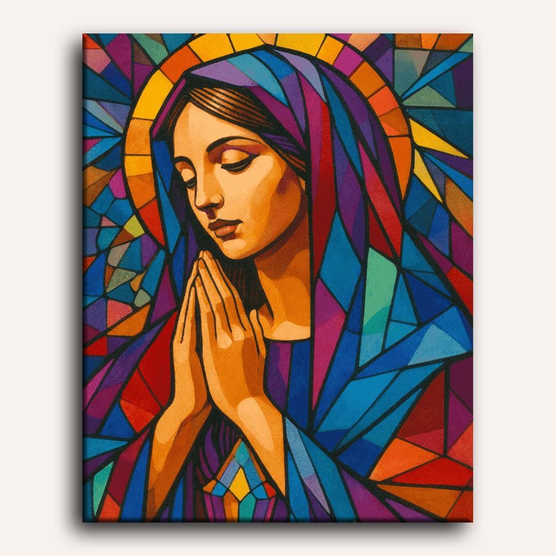 Stained Glass Mary: Sacred Scene - Detail 2