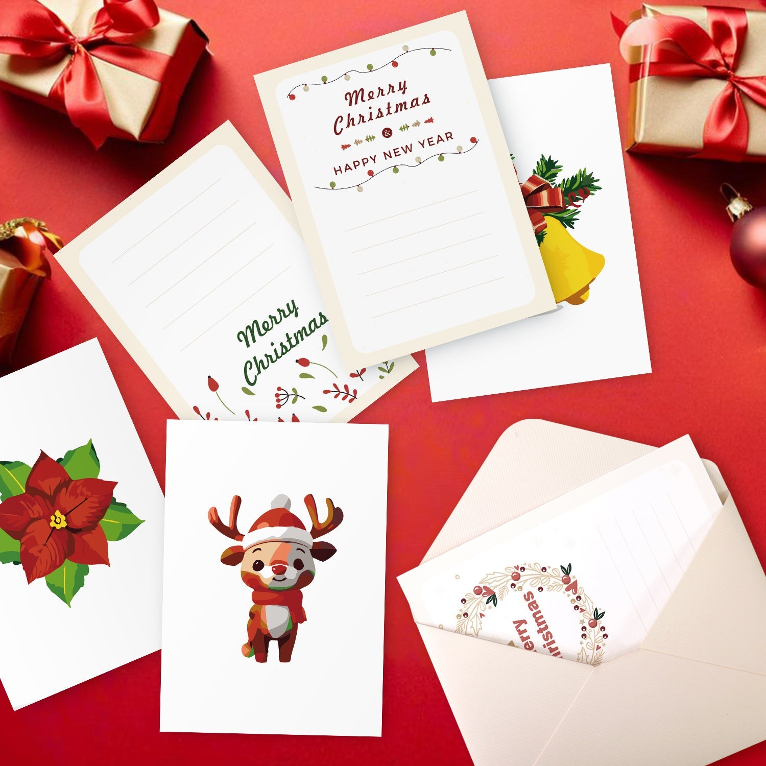 Festive Holiday Postcards | Paint by Number - Detail 4