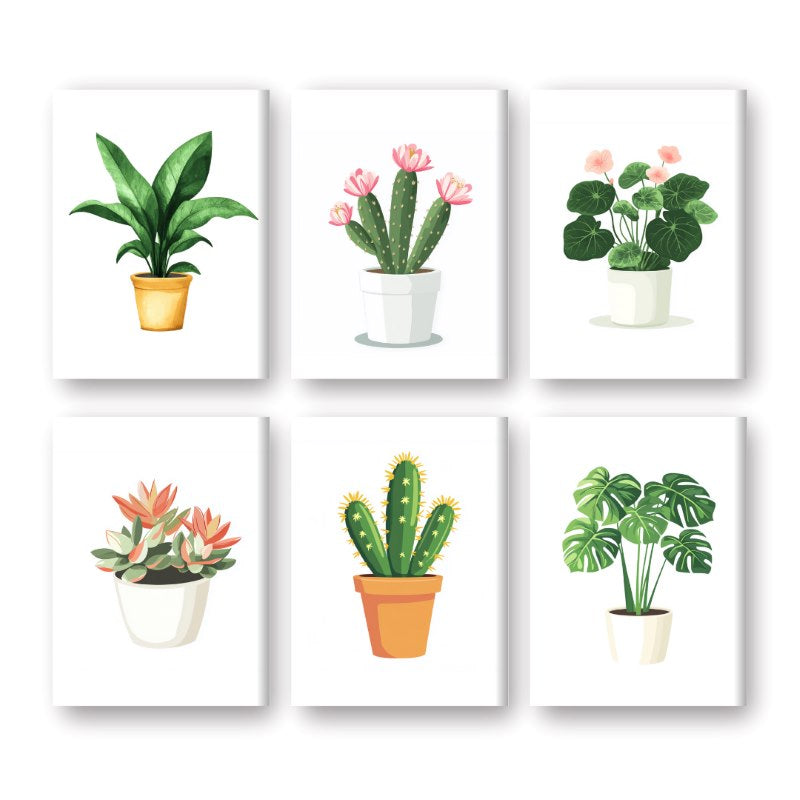 Lush Greenery Mini Paintings - Paint by Numbers Kit