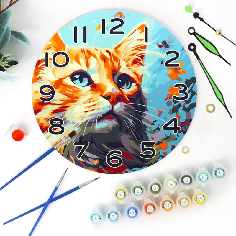 Charming Cat Clock – Artistic Timepiece - Detail 9