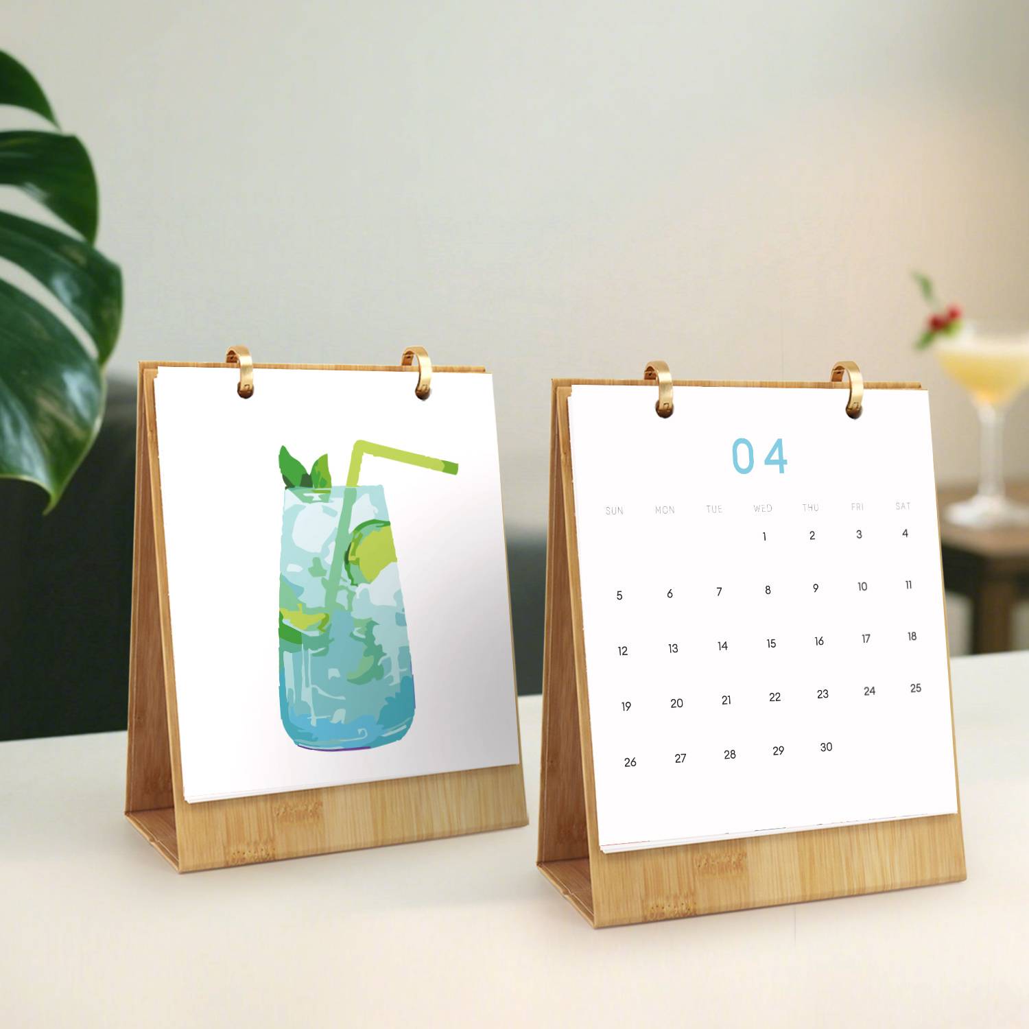 Colorful Cocktail Scenes Calendar 2026 - Detail 3
