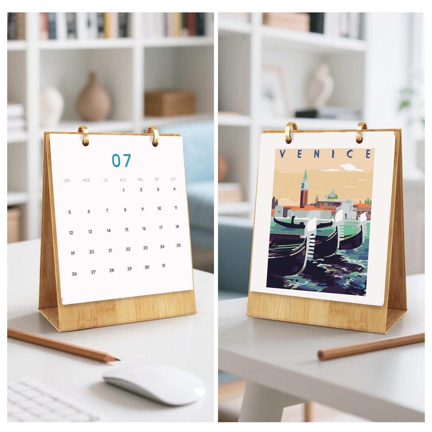 World Travel Scenic Desk Calendar 2026 - Detail 10
