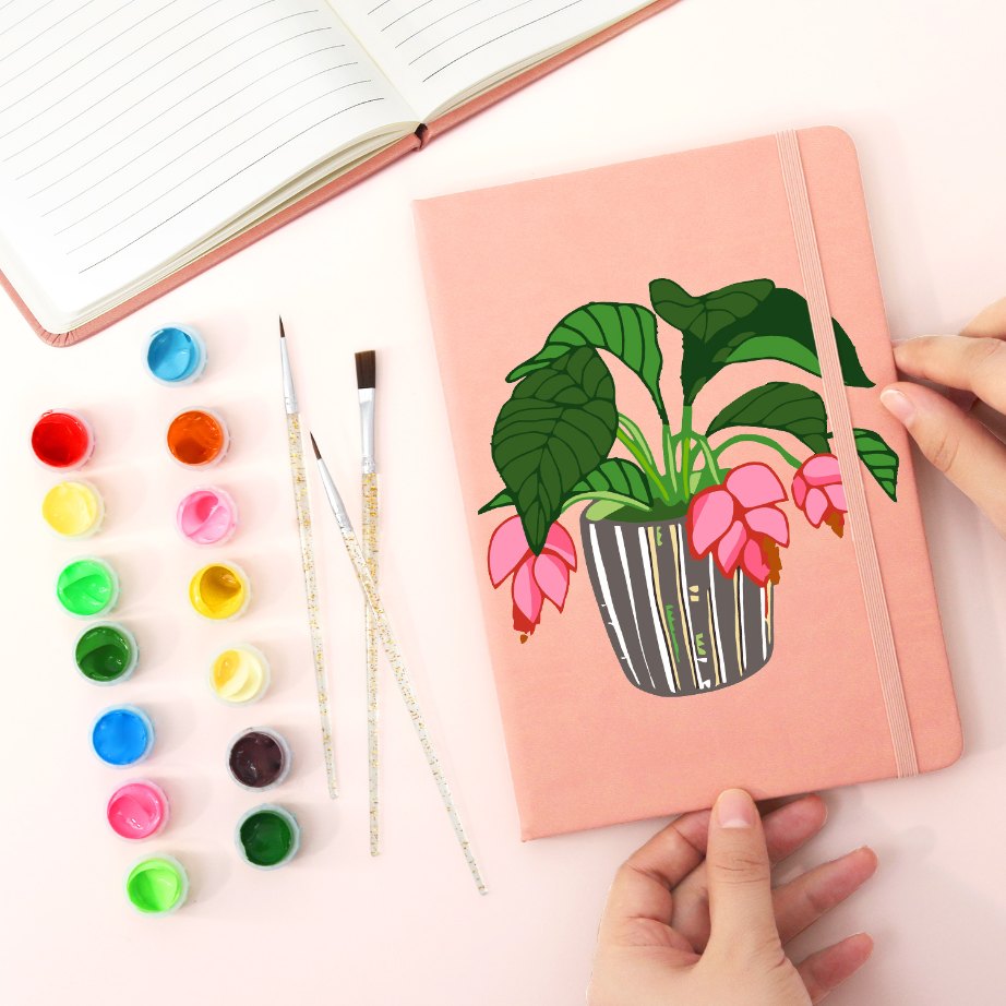 Houseplant Harmony: Paintable Notebook - Detail 6