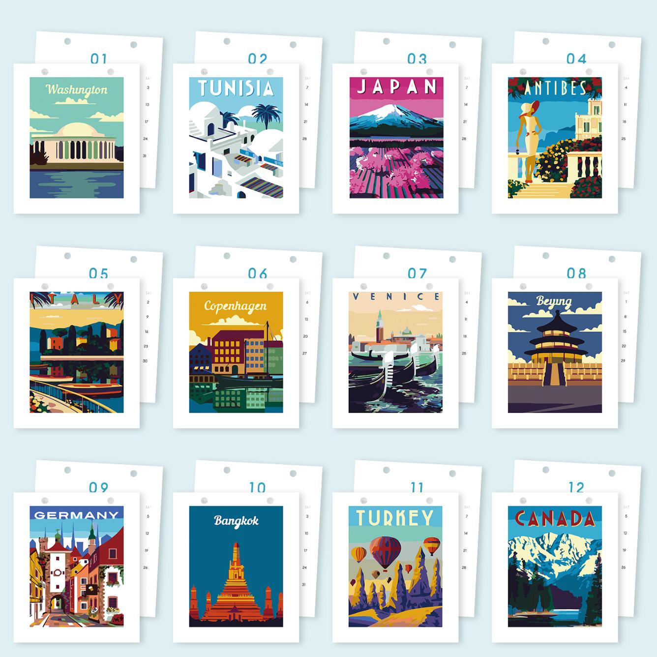 World Travel Scenic Desk Calendar 2026 - Detail 8