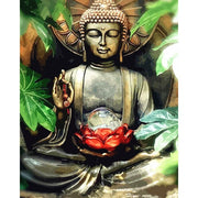 Serene Buddha in Vibrant Colors - Paint by Numbers Kit