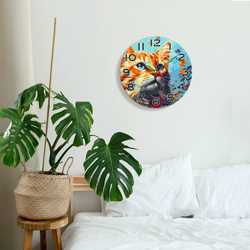 Charming Cat Clock – Artistic Timepiece - Detail 3