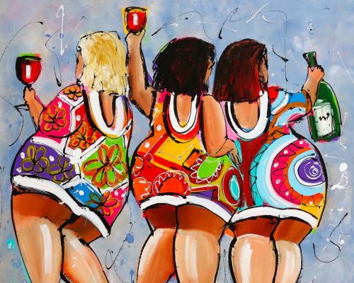 Charming Ladies’ Toast | Paint by Numbers - Paint by Numbers Kit