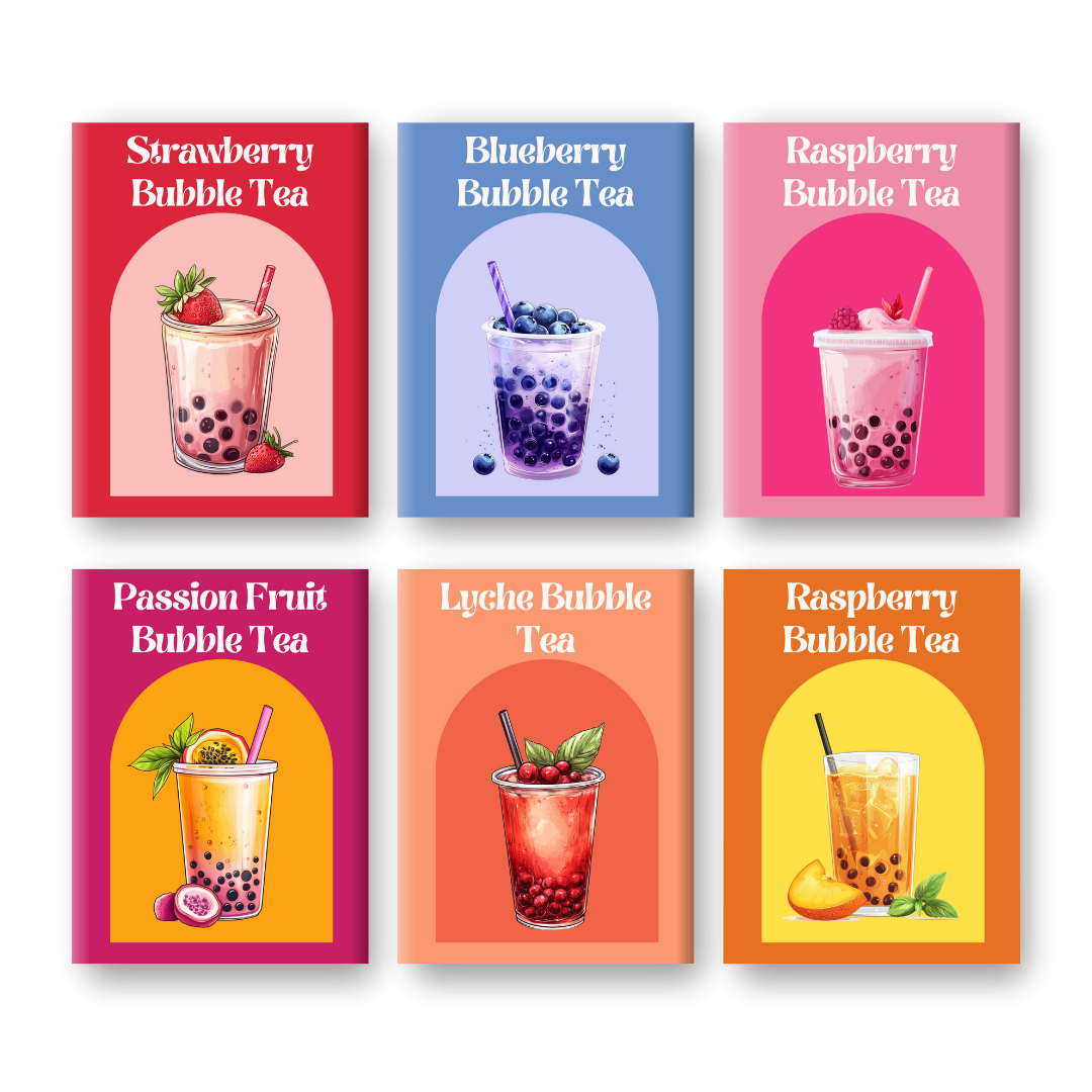 Colorful Bubble Tea Fantasy - Paint by Numbers Kit