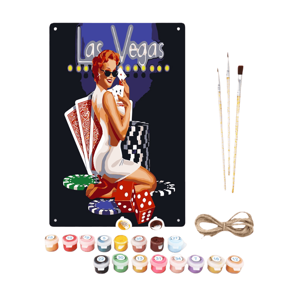 Las Vegas Lights & Glamour Poster - Paint by Numbers Kit
