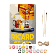 Elegant Ricard Aperitif Scene - Paint by Numbers Kit