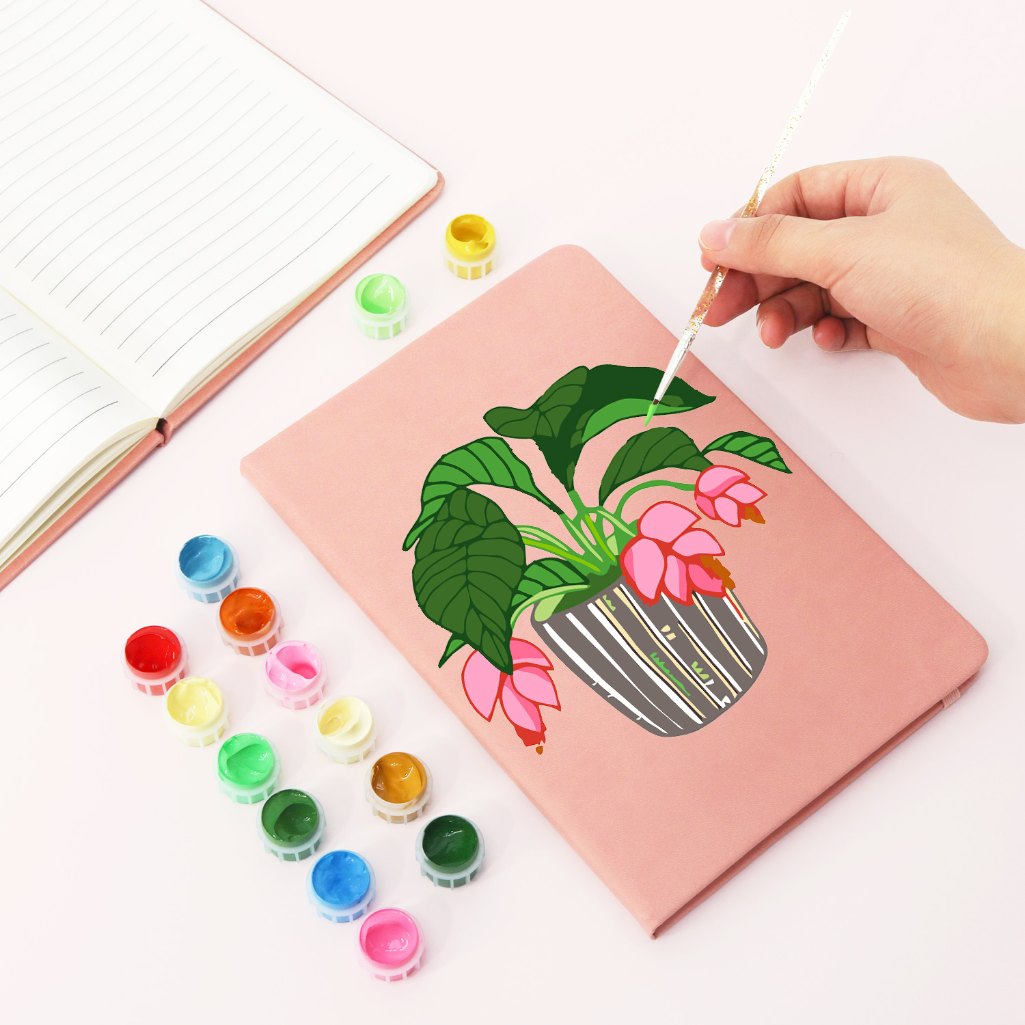 Houseplant Harmony: Paintable Notebook - Detail 7