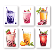 Bubble Tea & Summer Sips Set - Paint by Numbers Kit