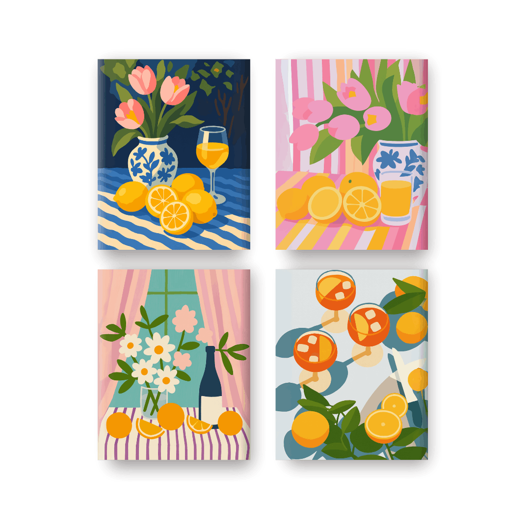 Sunlit Blooms & Sips Mini Set - Paint by Numbers Kit