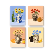 Blooming Vases of Joy | Mini Set - Paint by Numbers Kit