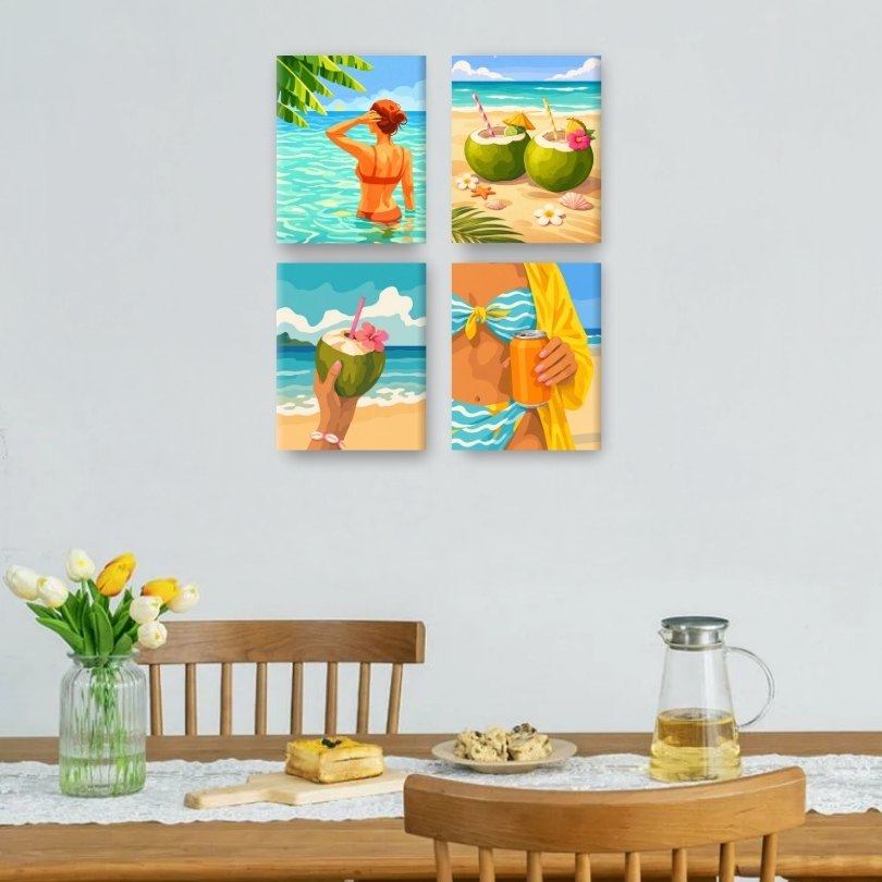 Beach Bliss Coconuts | Mini Art - Detail 2