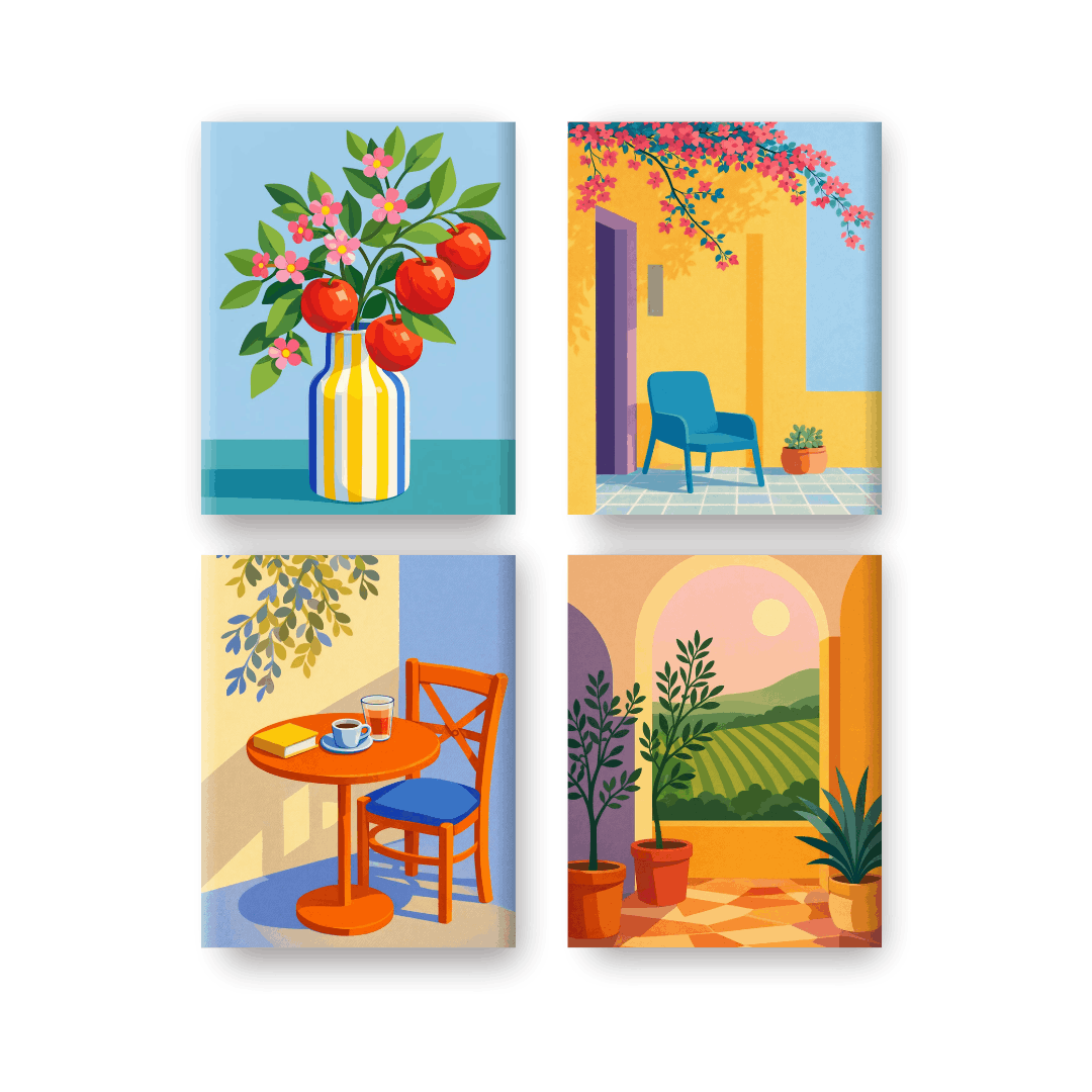 Mediterranean Balcony Bliss - Paint by Numbers Kit