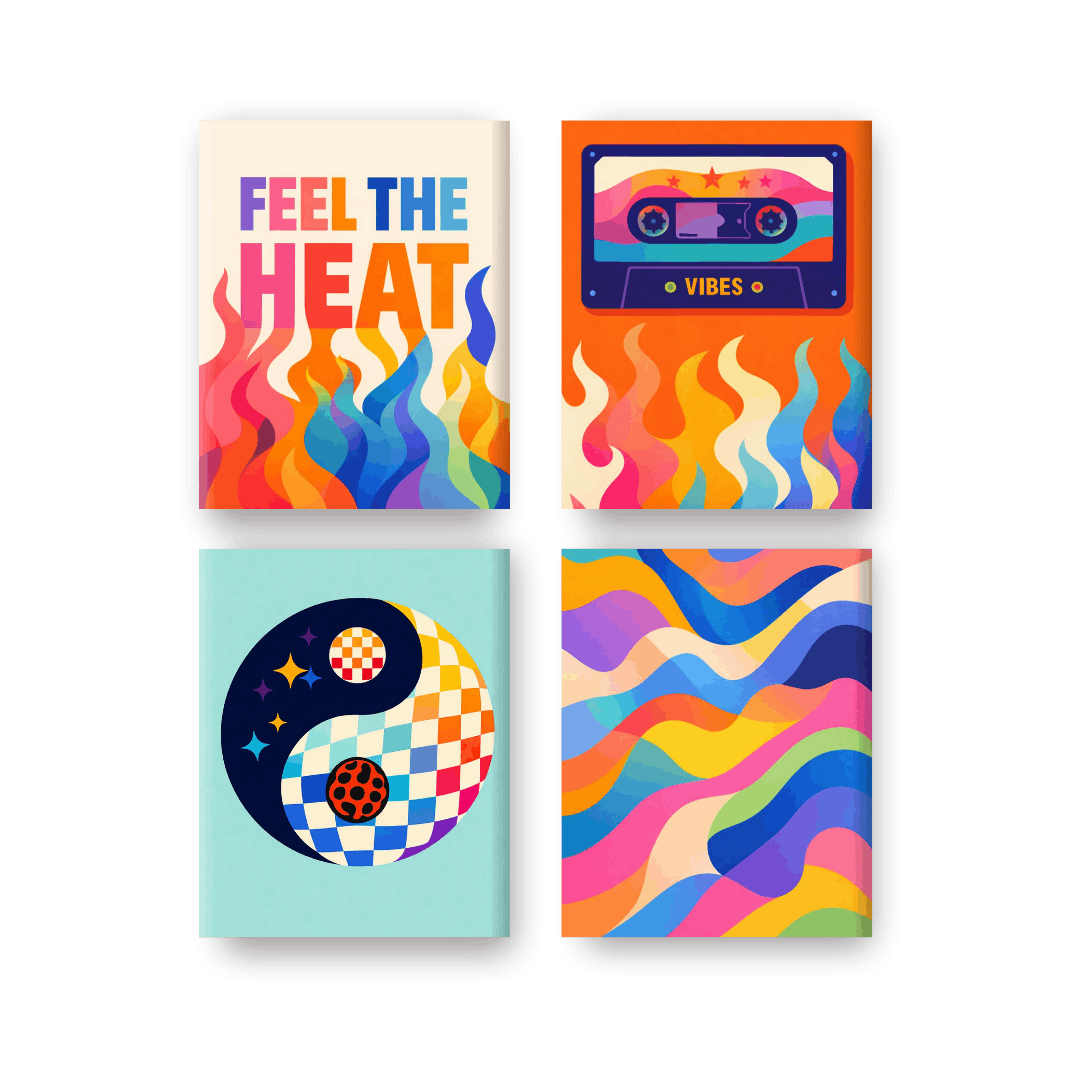Retro Vibes - 6 Mini Masterpieces - Paint by Numbers Kit