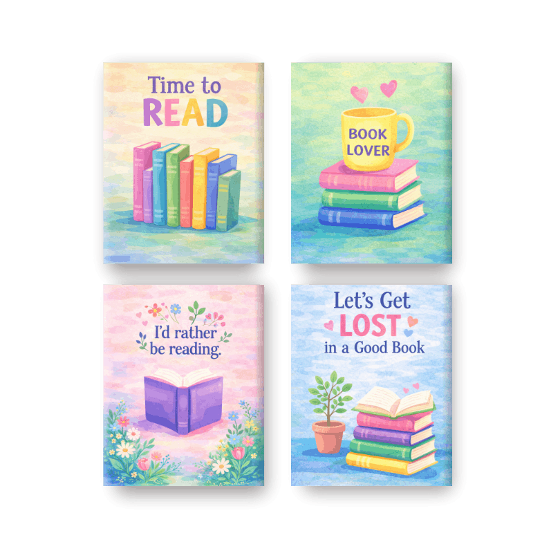4 Mini Paintings - Literary Love Collection - Paint by Numbers Kit