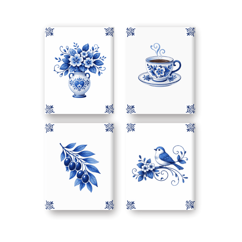 Delft Blue Miniature Collection - Paint by Numbers Kit