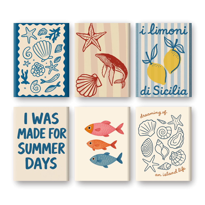 Seaside Serenity Mini Paintings Set - Paint by Numbers Kit