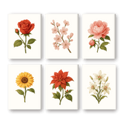 6 Mini Floral Bliss Set - Paint by Numbers Kit