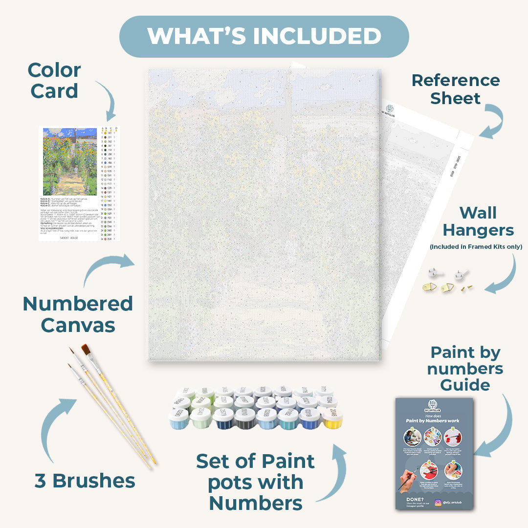 Vetheuil Garden | Paint by Numbers - Detail 3