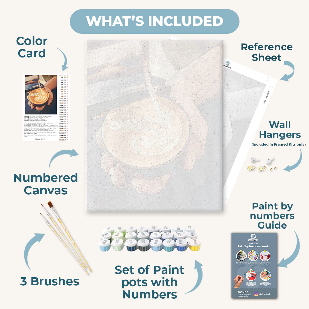 Creamy Coffee Moment | Paint by Numbers - Detail 3