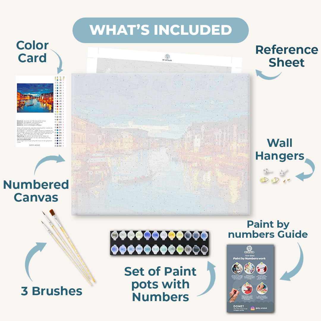 Nighttime Venice | Paint by Numbers - Detail 3