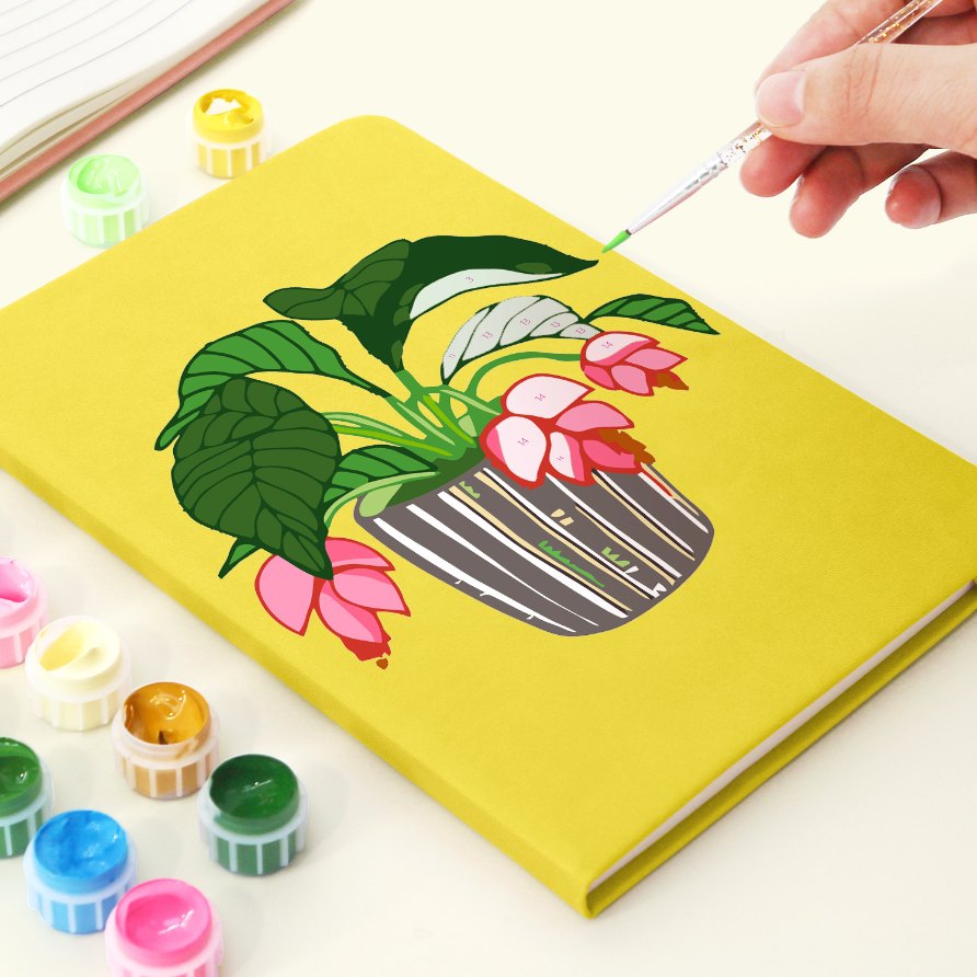 Houseplant Harmony: Paintable Notebook - Detail 5